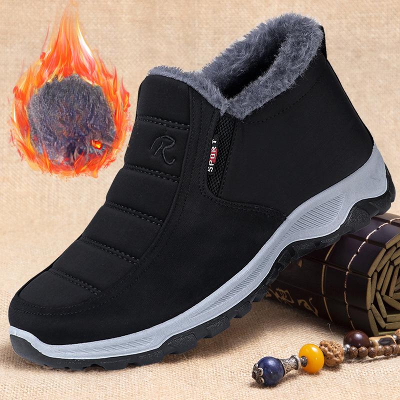Мужские зимние ботинки Износостойкие хлопковые ботинки для мужчин Ботильоны Теплые ботинки для альпинизма для мужчин Ботильоны