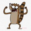 Cartoon Network Characters Rigby Mordecai Iron On Heat Transfer Printing Vinyl Patches Sticker for Clothes DIY Appliques Washable Patches