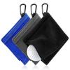 Square Golf Ball Cleaning Towel with Carabiner Hook Sports Towel Portable Golf Club Cleaner