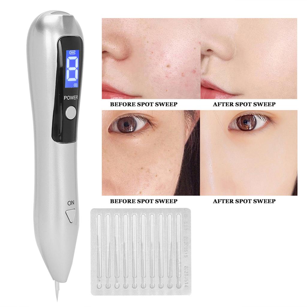 Ручка для удаления родинок 9 скоростей Регулировка Удаление темных пятен веснушек с синим светом