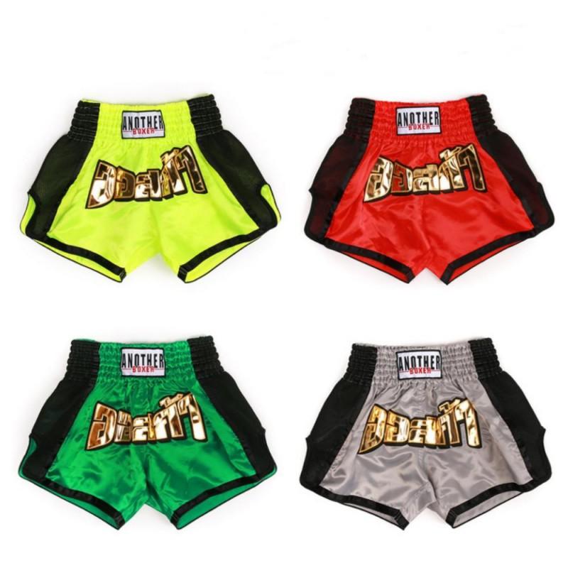 ANOTHERBOXER Muay Thai Shorts Men Women Kids Quick-Dry Stretch Boxing Training Pants With Mesh Design