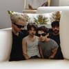 Rock IInhalerS Cushion Cover Breathable and skinfriendly linen pillowcase square removable and washable cushion