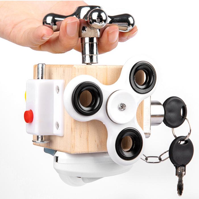 Busy Board для малышей Busy Cube для детей Деревянная сенсорная доска Монтессори Busy Board для малышей Функция переключения Игрушка для раннего обучения