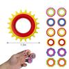 6Pcs Rotating Fidget Ring For Kids Sensory Finger Spinner Anti Anxiety Autism Adhd Quiet Stress Relief Gifts Classroom Prizes