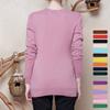 Женский кашемировый свитер с v-образным вырезом, теплый однотонный свитер с длинными рукавами