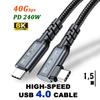 USB 4.0 8K 240W Video, Charging and Data Cable for iPhone MacBook Xiaomi Huawei