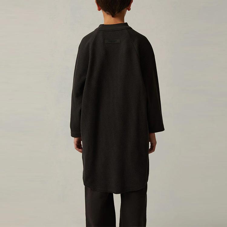 Fear of God Essentials Детская футболка с длинным рукавом и принтом большого логотипа SS22, топ для детей FOG-SS22-996