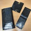 W-GERMANY Vintage 80s-90s Crocodile Leather Wallet Key Coin Set West Germany(USED)