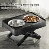 Elevated Dog Bowls Height Adjustable Raised Dog Bowl Non-slip X-shape Stand with Stainless Steel