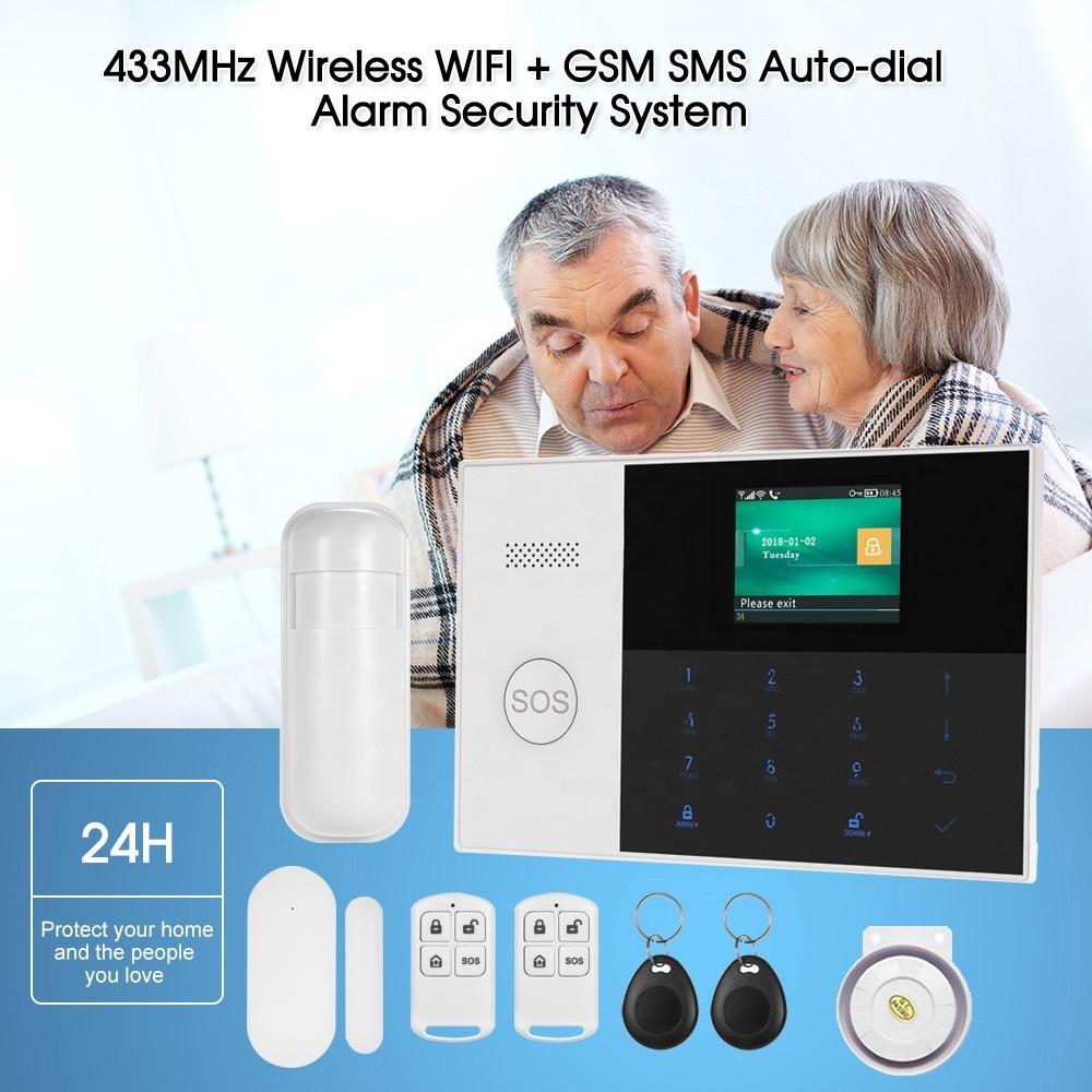 PG-103 WIFI + GSM Домашняя противокражная сигнализация Умная Алекса Googlehome Голосовое управление Набор противокражной сигнализации