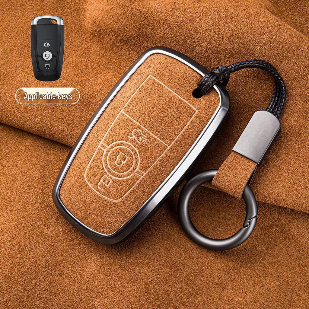 Premium Sheepskin Key Cover for Ford Explorer ST, Edge L, Mondeo EVOS