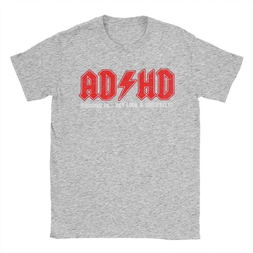 ADHD Шоссе к Смотри Белка Футболка Мужская Забавная 100% Хлопок Футболка Круглый Воротник Короткий Рукав Футболка Печатная Одежда