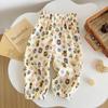 Летние брюки для девочек, свободные, с защитой от комаров, брюки-фонарики с цветочным принтом, новые, мягкие и дышащие