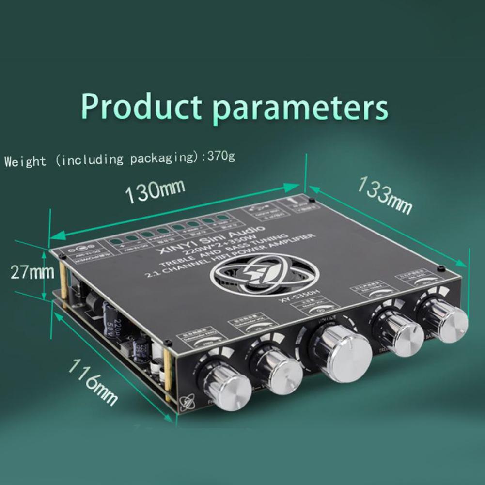 XY-S350H App Control 220Wx2+350W Amplifier Board 2.1 Dual Channel Bluetooth-Compatible 5.1+AUX+USB Sound Card HiFi Modulator
