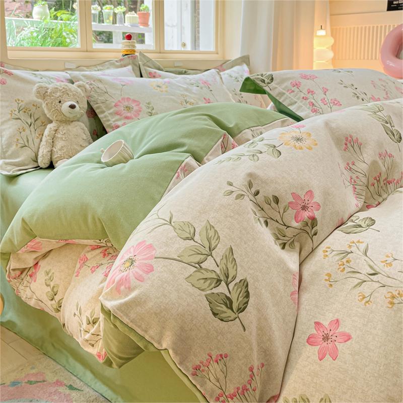 Утолщенный комплект из четырех предметов, пододеяльник, простыня, комплект из трех предметов для односпальной кровати в общежитии