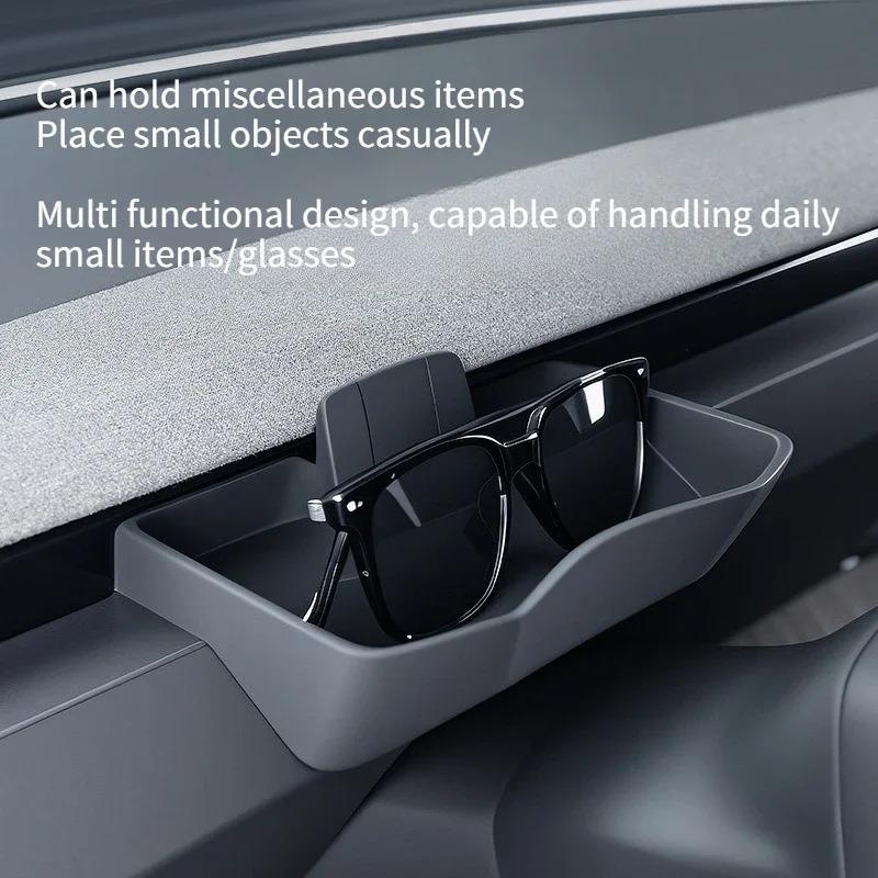 Car Phone Holder for Tesla Model Y Juniper/Model 3 Highland Central Control Storage Box Dashboard Eyeglass Case Car Accessories