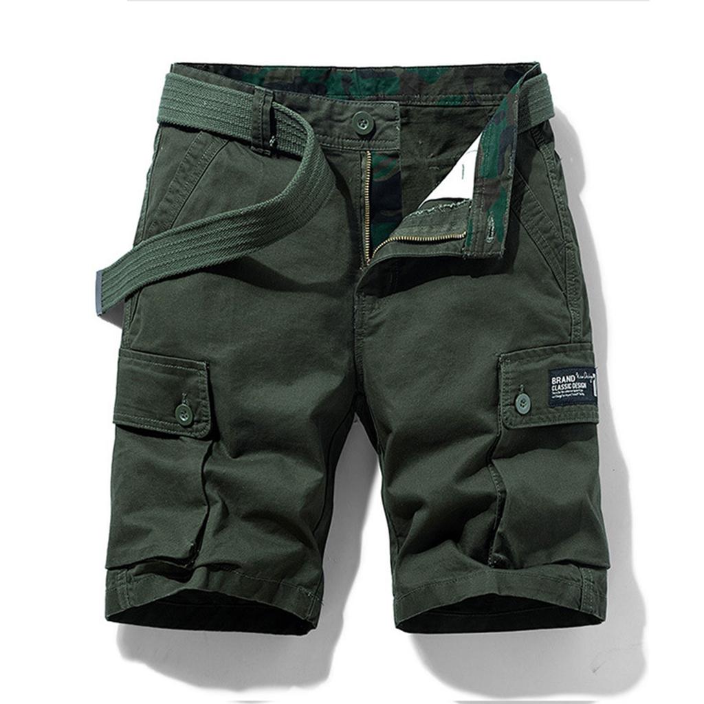Мужские шорты карго повседневные свободного кроя хлопковые милитари шорты с множеством карманов