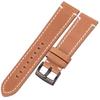 Genuine Leather Watchbands 18mm 20mm 22mm 24mm Black Dark Brown Women Men Cowhide Watch Band Strap Belt With Buckle
