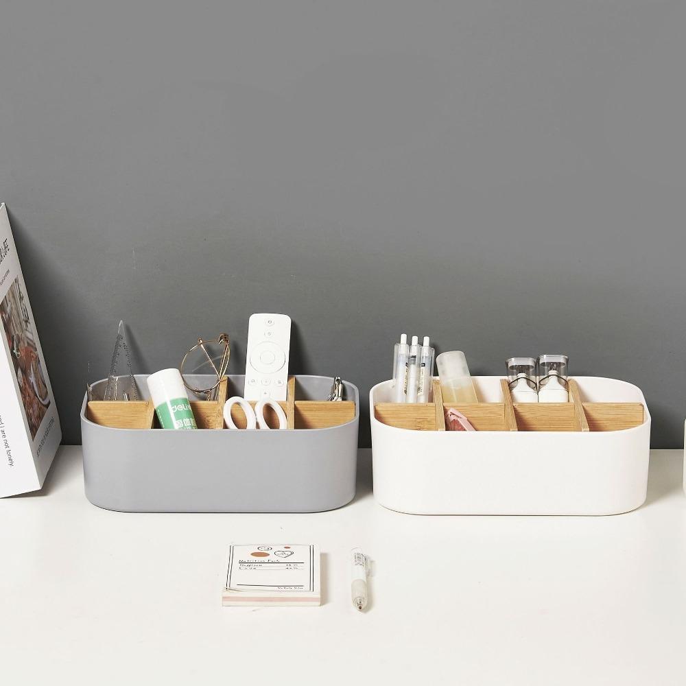 Косметический органайзер Настольный ящик для хранения Многофункциональный держатель для пульта ДУ от телевизора Прочный органайзер для гостиной