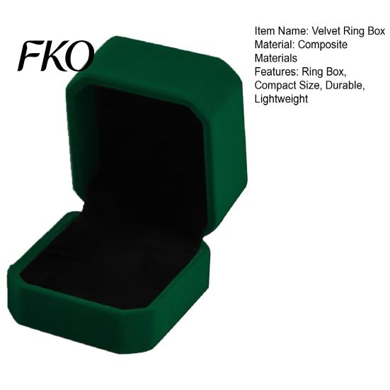 Durable Velvet Ring Holder Box, Small Portable Jewelry Gift with Soft Box Secure Closure Lining Anti-Scratch Design, Case for Wedding, Engagement,