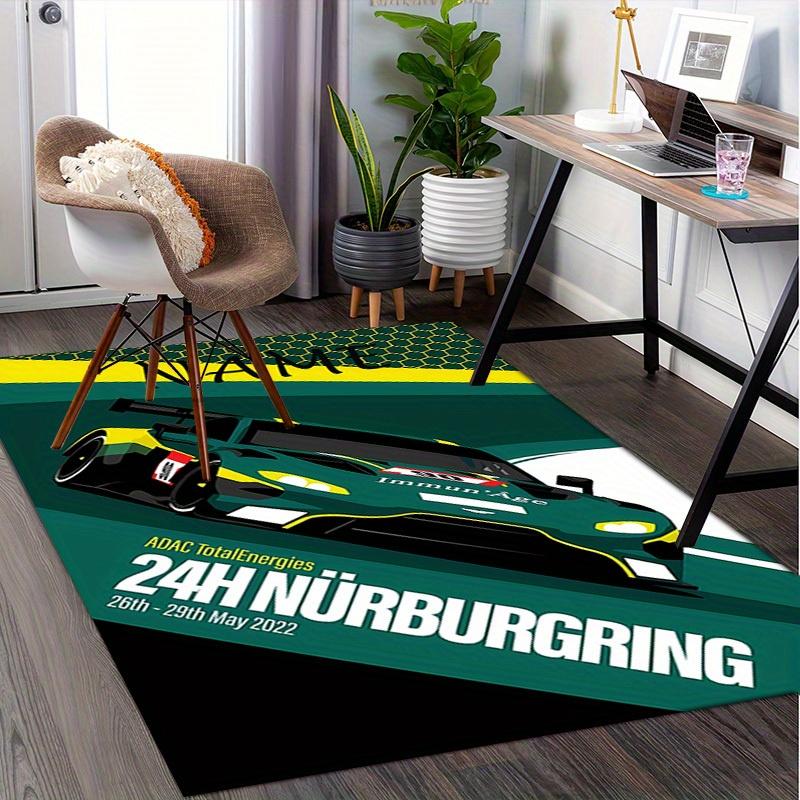 Race, Speed, Nürburgring Office Carpet Soft Polyester Entrance Carpet Washable Non slip Machine Wash