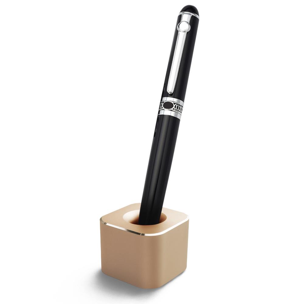 Держатель для ручек из алюминиевого сплава с нескользящей подушечкой, креативный настольный орнамент для студентов, отверстие для ручки, слот для карандаша, подставка для хранения карандашей, офис