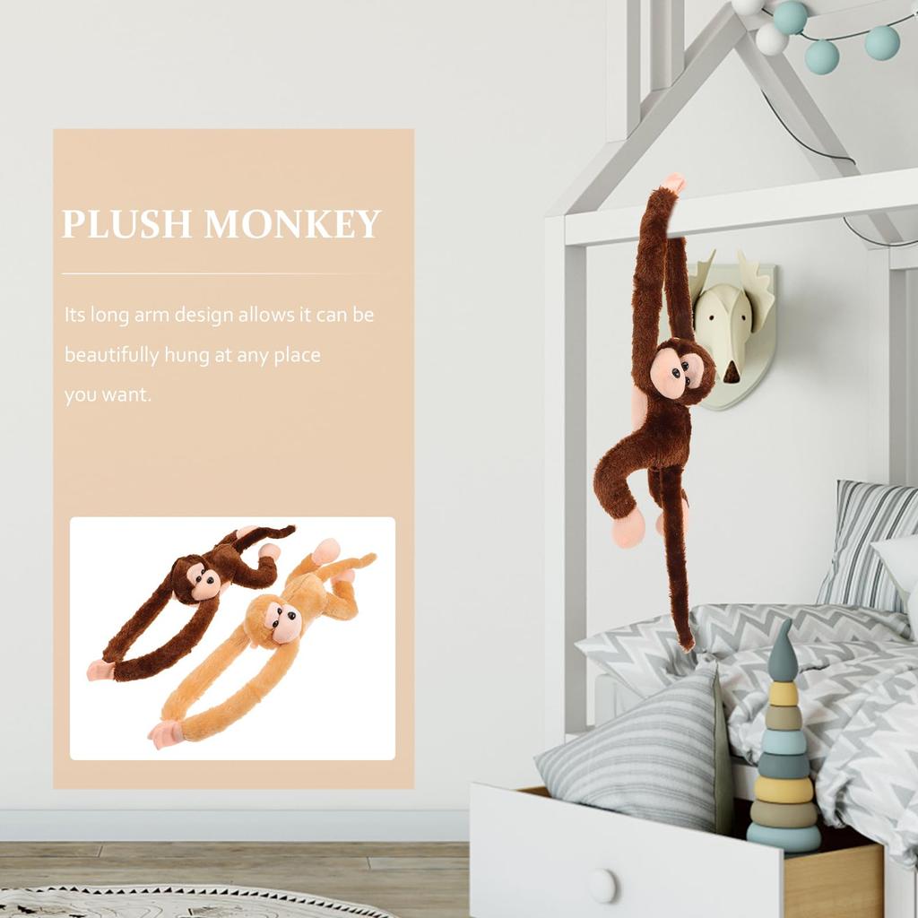 NOLITOY Подвесные обезьянки, набор из 2 штук, милые и стильные, украшения в виде животных с длинными лапами, идеально подходят для детских праздников, дней рождения, декора штор или комнаты