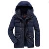 Зимнее ветрозащитное пальто с меховым капюшоном и карманами, флисовая металлическая молния, мужская толстая теплая куртка