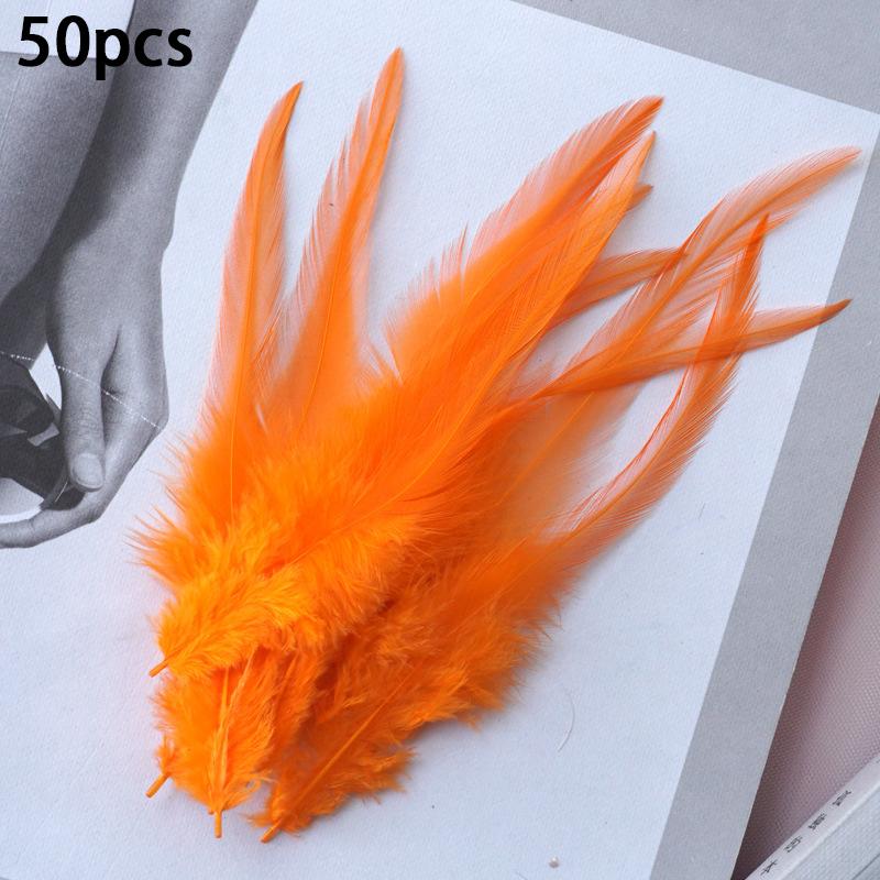 50 шт. натуральное перо макарон цветное куриное перо красочное индюшиное перо красочное перо