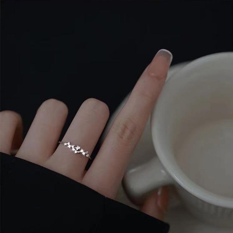 Изысканное золотое разомкнутое кольцо: Японский и корейский стиль, тонкое кольцо с бриллиантами, штабелируемые и элегантные украшения для пальцев