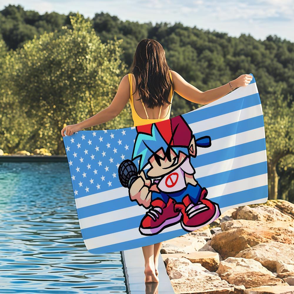 Game F-Friday N-Night F-Funkin Towel Quick Drying Beach Towels Are Suitable For Swimming Pools Camping Yoga And The Gym