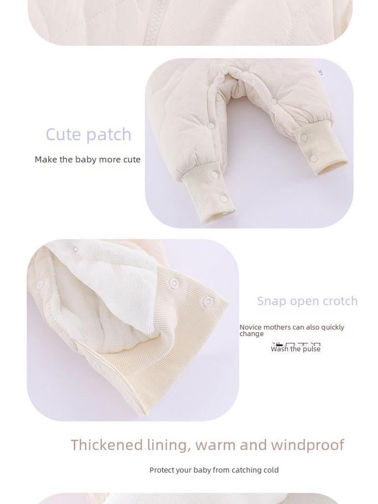 Winter Baby Jumpsuit: Thick Warm Cotton Romper for Boys and Girls