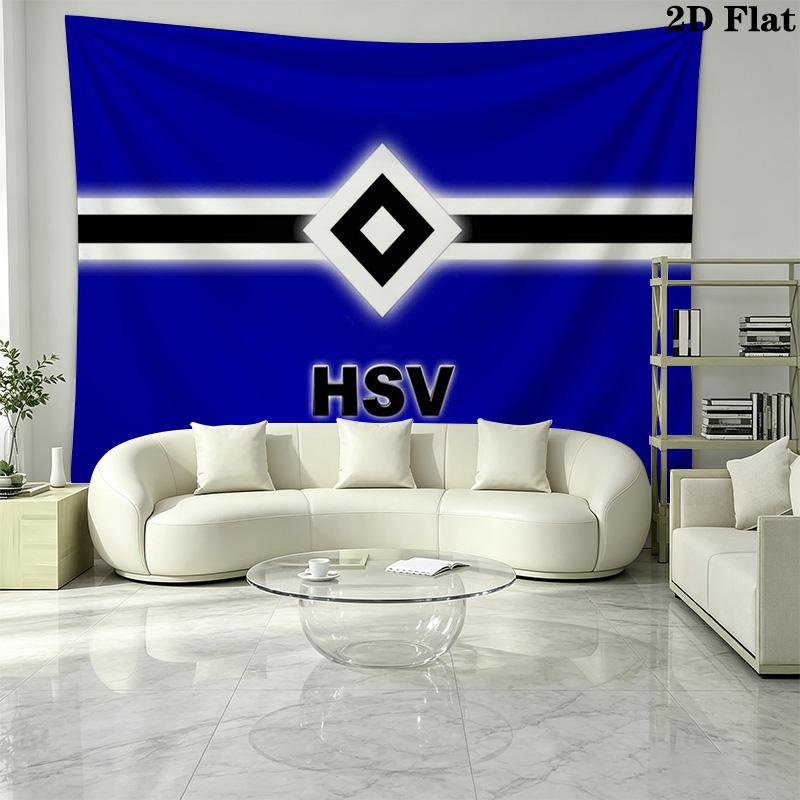 Hsv bilder Logo Wall Tapestry Aesthetic Wall Hanging Printed Fabric Blanket Decorative Tapestries for Bedroom Living Room Home Decor