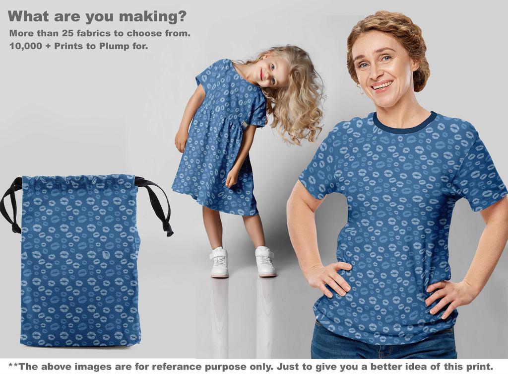 oneOone Ткань Cotton Flex Blue, стеганые принадлежности ко Дню святого Валентина, принт, швейная ткань, по ярдам, 40 дюймов