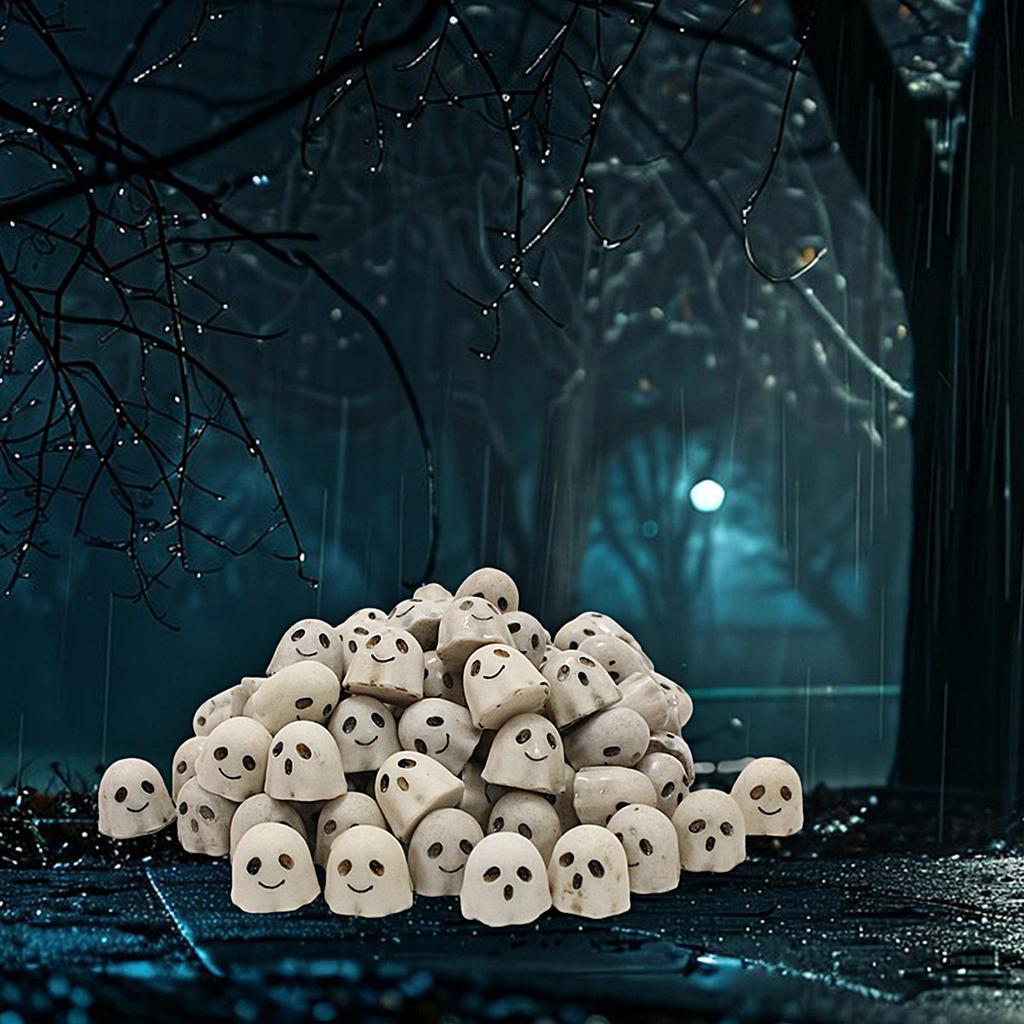 20 Pieces Mini Halloween Ghost Statues Resin Spooky Miniature Landscape With Various Expressions For Vase Filling DIY Potted
