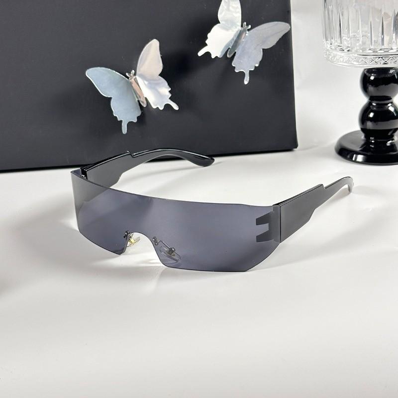 8 шт. Новые тренды Y2K Солнцезащитные очки Женские Мужские Модные Панк Без оправы Солнцезащитные очки Цельные линзы Спортивные очки UV400