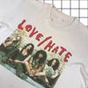 1989 Love Hate рок-группа Хлопковая классическая футболка Все размеры Унисекс футболка