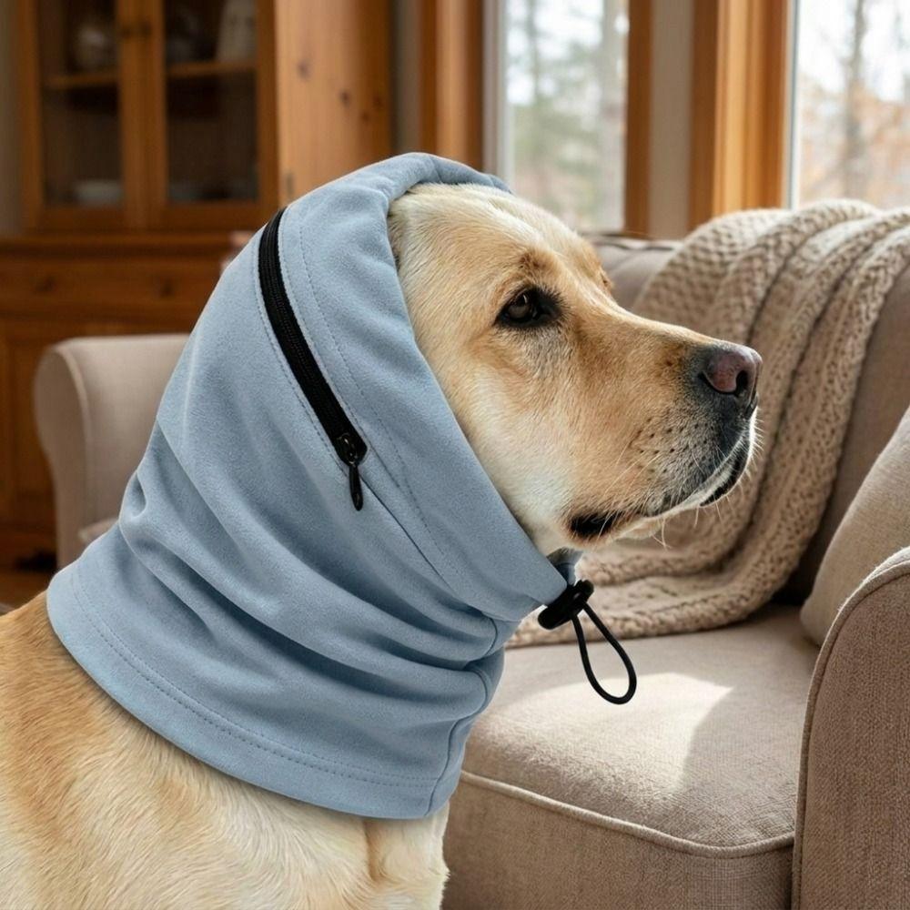 Adjustable Dog Calming Earmuffs Anti-fright Pet Neck Scarf Dog Soothing Headgear  Keep Warm