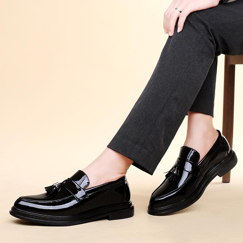 Модные модные мужские универсальные минималистичные кожаные туфли Лоферы Мужская классика Черный Мужская обувь для вождения Мужская обувь для отдыха на открытом воздухе, вечеринки, свадьбы