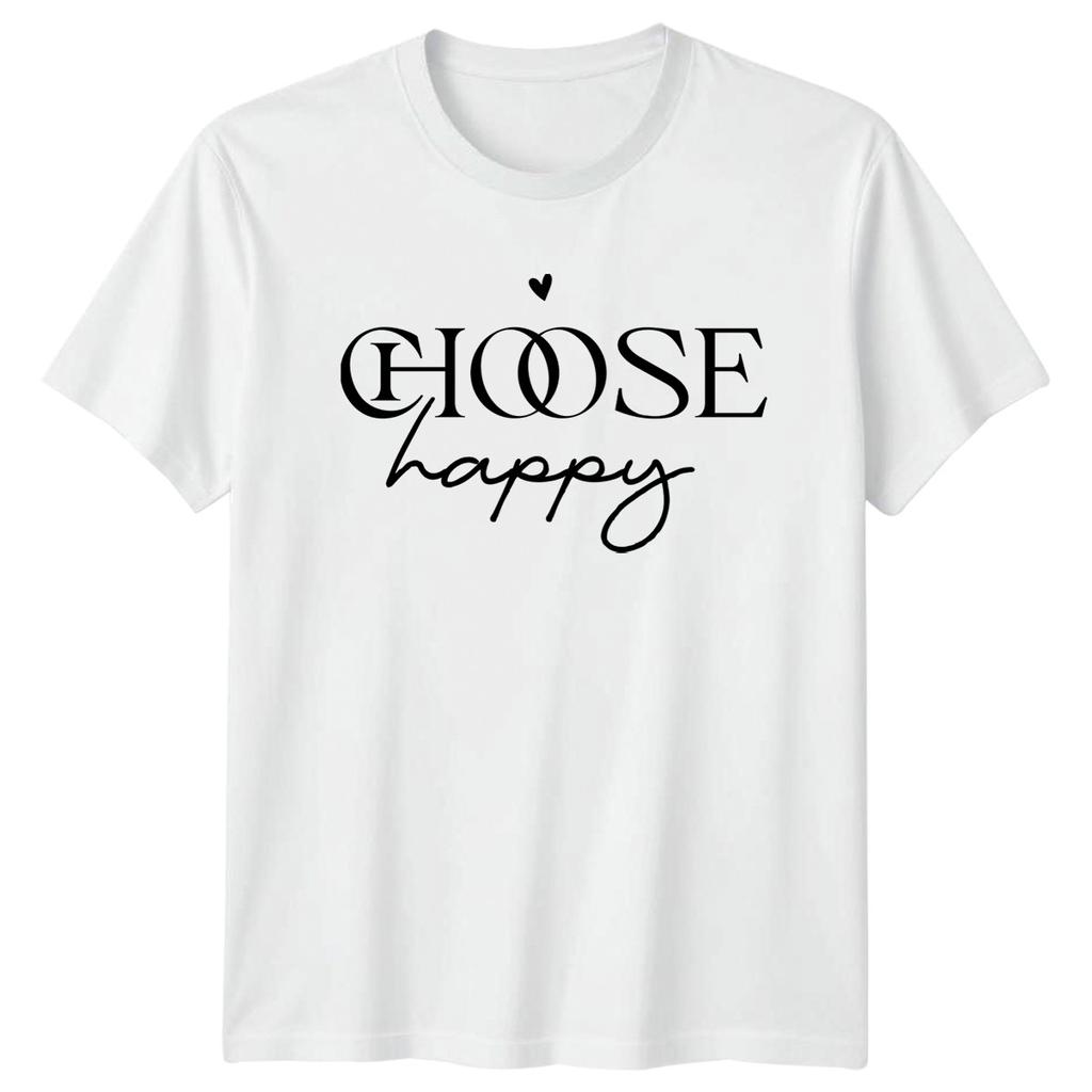 Choose Happy TShirt Positive Mindset Motivational Gift For Him And Her