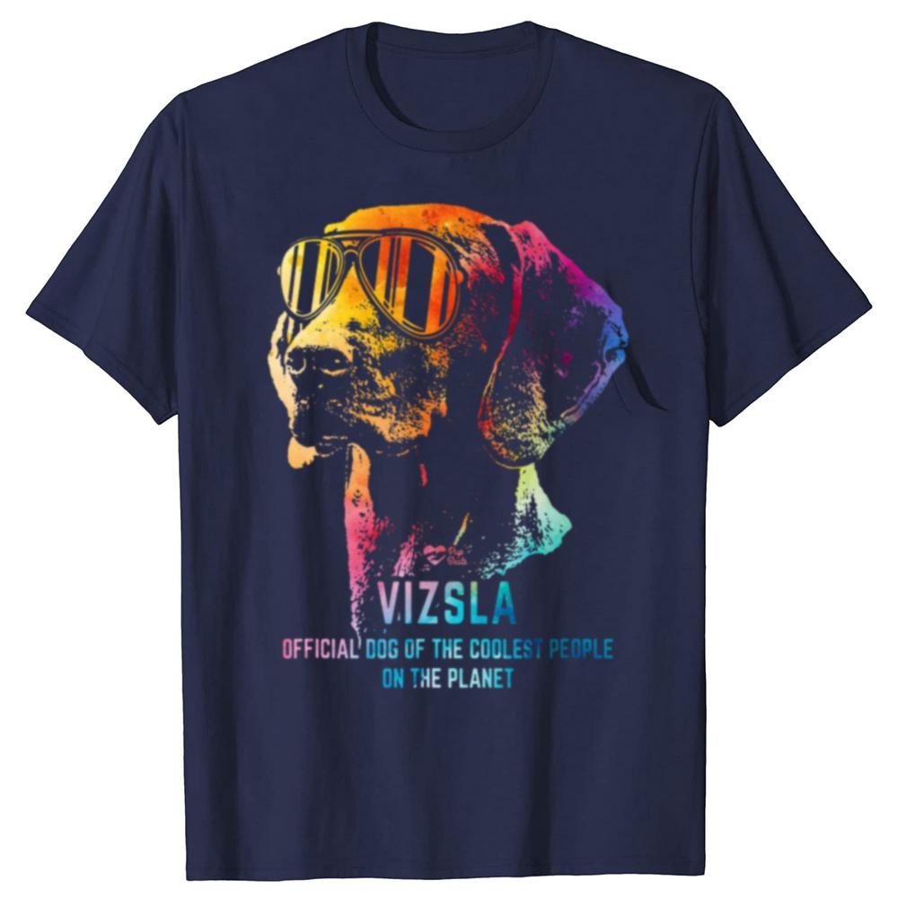 Funny Vizsla Dog Colorful Graphic Tshirts Men Womens Fashion Casual Tshirt 100 Cotton Loose Oversized T Shirt