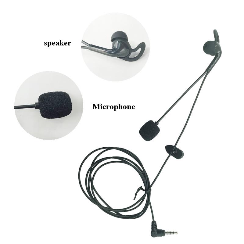 Neutral Football Referee Bluetooth Headset with In-Ear Walkie Talkie and 3.5mm Interface