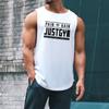 Muscleguys Sweat-absorbing and Breathable American Fashion Brand Printing Summer Fitness Vest Men's Sports Sleeveless T-shirt
