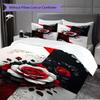 1PC Rose pattern Bedding Quilt Set Quilt Cover Pillowcase Home Decoration Birthday Gift (1 * duvet cover + 25 * pillowcase, without core)