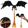 3D-печатная статуэтка дракона, Огнедышащая фигурка, Прочный держатель для книг в виде летающей книги из ПЛА, Волшебное украшение для домашнего офиса, Печать фэнтезийного орнамента для библиотеки