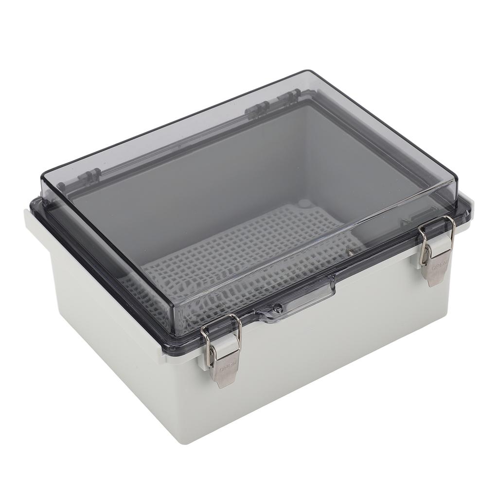 Junction Box ABS Plastic Waterproof Dustproof Hinged Shell Outdoor Universal Project Enclosure with