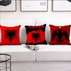 Albania Flag Art cushion cover Pillow Case Square Cushion Room Bedroom Headboard Sofa Living Backrest Nap Time