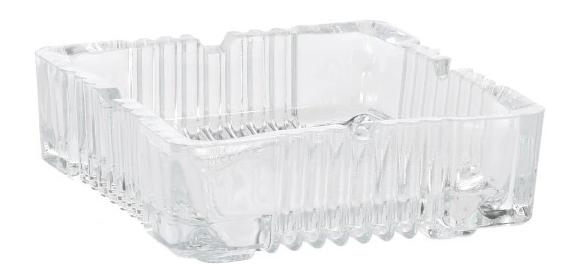 Glass standing ashtray 10x10 cm