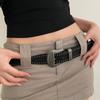 American Retro Belt Women'S 2024 Rivet Punk Style Belt Versatile With Jeans Belt Personalized Y2K Black