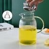 Креативный стеклянный чайник для холодной воды с вертикальным узором, набор для нагрева, для журнального столика в гостиной, чайник для сока и напитков, стеклянный чайник большой емкости
